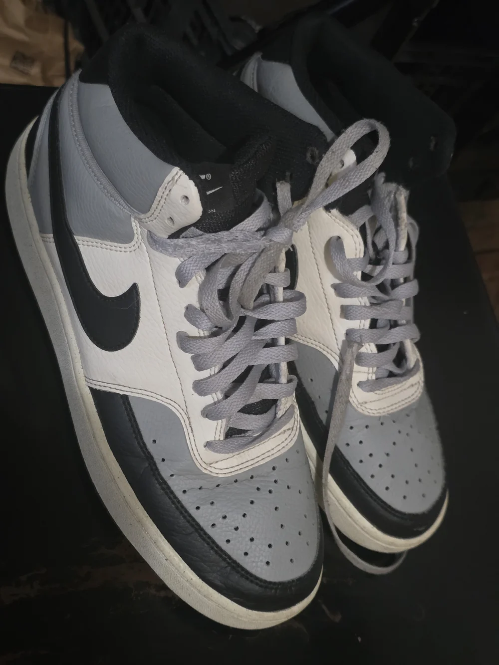 Nike Men's Grey, White & Black Low-Top Sneakers
